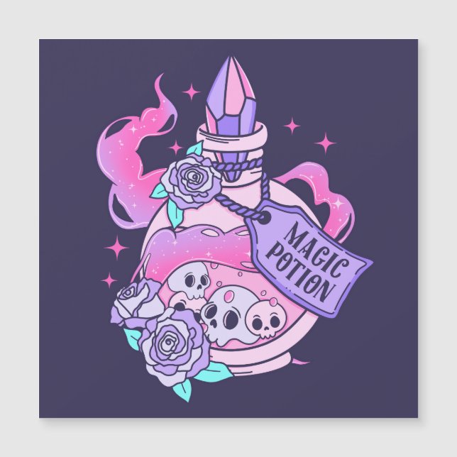 Potion magique Cute Rose Halloween Potion bouteill (Devant)