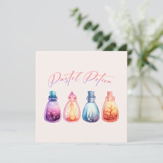 Potion pastel - Potion sorcière jolie et élégante (Debout devant)