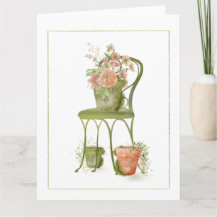Pots de fleurs Mossy Garden Carte de voeux vierge