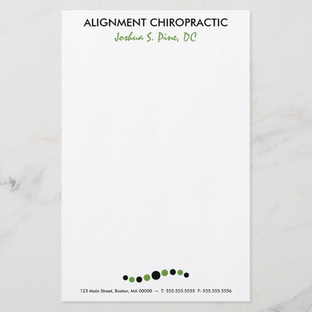 Pots modernes Chiropratique papeterie (Devant)