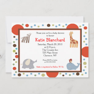 Pots Soupe Alphabet 5x7 Baby shower Invitation