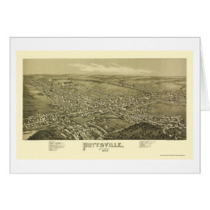 Pottsville, carte panoramique de PA - 1889