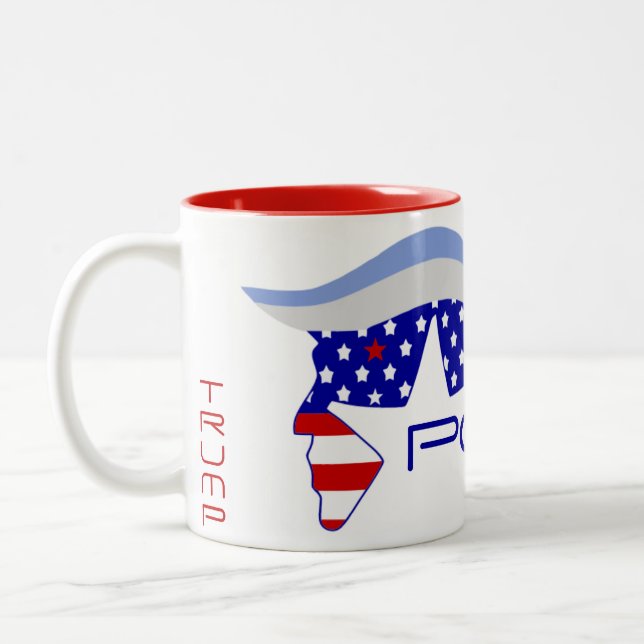 POTUS19 Trump 2020 Mug à café à deux tons (Gauche)