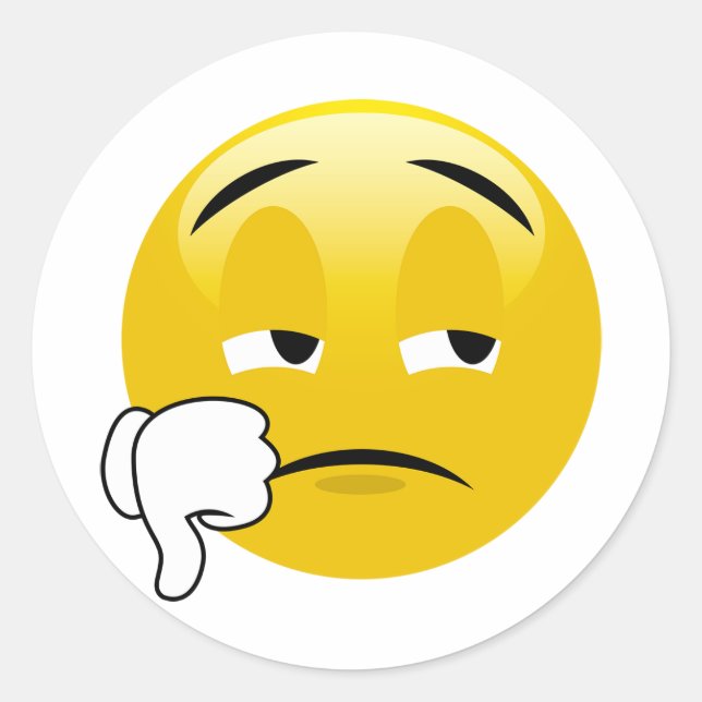 Pouce vers le bas Stickers Emoji triste (Devant)