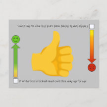 Pouce vers le haut, carte postale Emoji