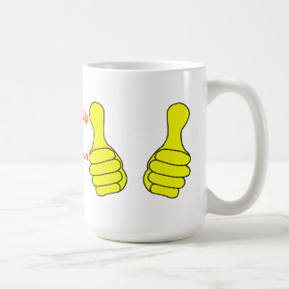 Pouces pour le modèle de tasse de pause-café