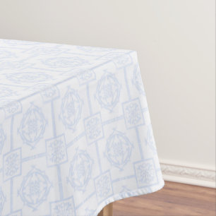 Poudre Bleu Bambou Motif asiatique nappe Eleg