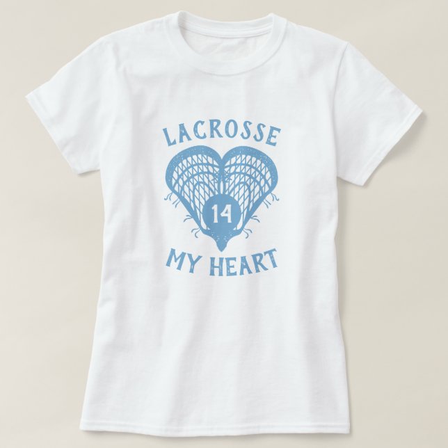 Poudre bleu crosse Mon Coeur T-shirt (Design devant)