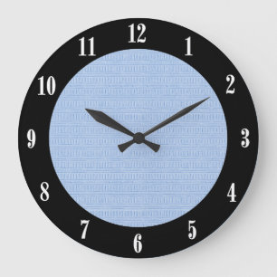 Poudre Bleu et Noir horloge murale moderne
