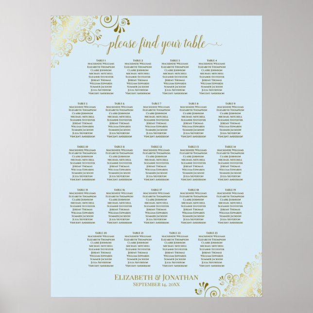 Poudre Bleu et Or 23 Tableau Mariage (Devant)