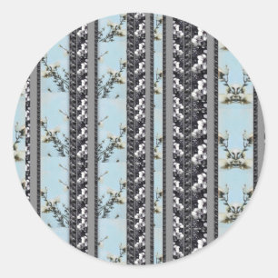 Poudre Blue Poppies rayures Stickers