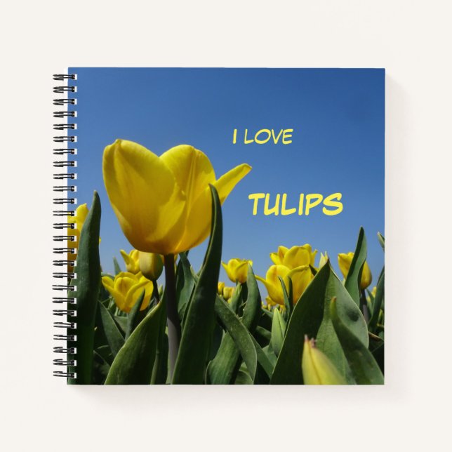 Poudre De Champ De Tulipes Jaunes. Carnet texte (Devant)
