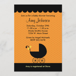 Poudre d'Halloween Douche bébé Invitations