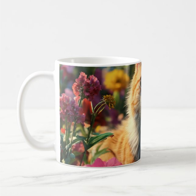 Poudre fect Chat Cartoon Mug (Gauche)