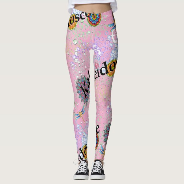 Poudre rose bonbon Leggings (Devant)