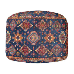 Pouf Motif de tapis oriental persan turc
