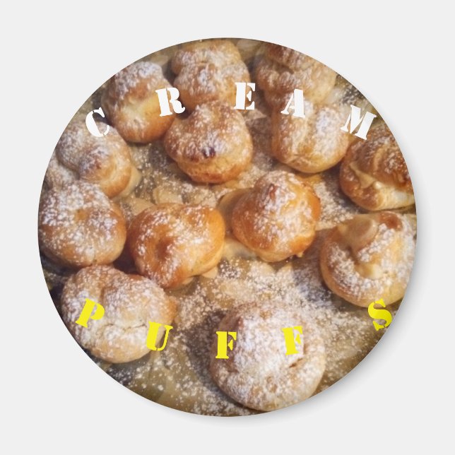Poufs de crème Cuisine Cuisine Magnet rond (Devant)