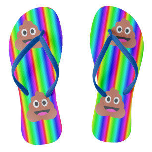 poule arc-en-ciel émoji chaussures tongs sandales
