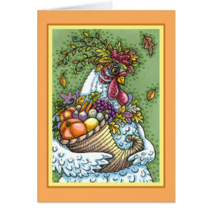 POULE CORNUCOPIA, DINDE DE THANKSGIVING RÉCOLTE Ca