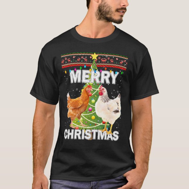 Poule de Noël Sweat Ugly Merry Christmas Chi (Devant)