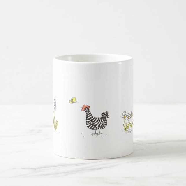 Poule de roche et tasse barrées de classique de (Centre)
