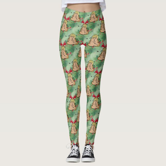 poule renne donald trump leggings (Devant)