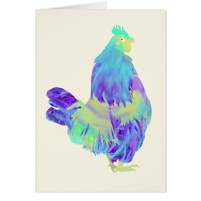 Poules Colorées Peignant l'Art d'Animaux Mignons e (Devant)