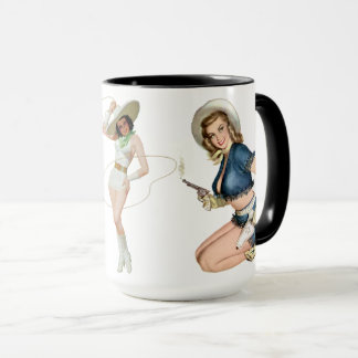 Poules Vintage Pin Up Girl Café Mug