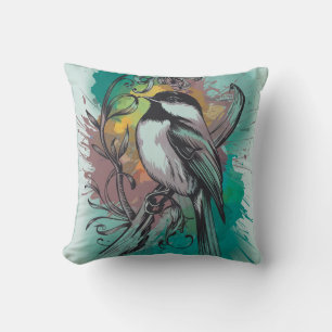 Poulet Abstrait - Oreiller Turquoise