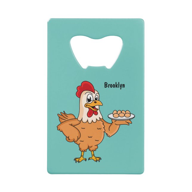 Poulet avec des œufs sur une assiette de dessin an (Devant)