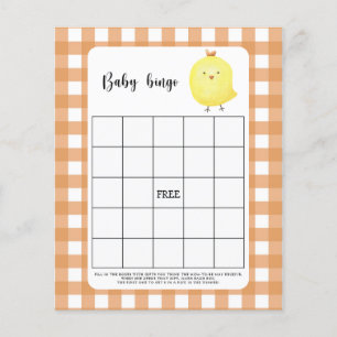 Poulet - Baby shower jeu de bingo