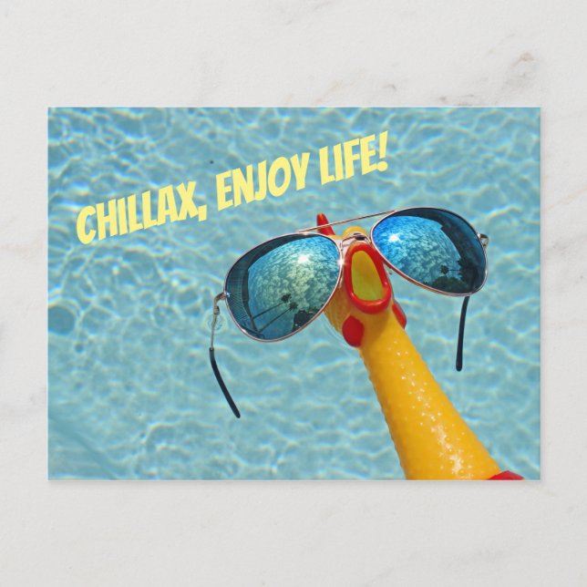 Poulet Chillax, Profitez de la Vie Carte Postale ! (Devant)