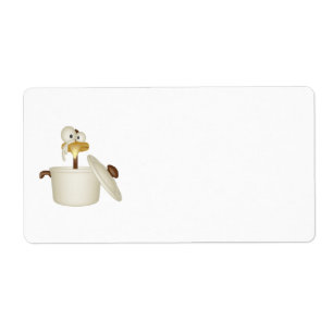 Poulet dans le Étiquette de soupe