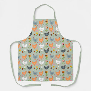 Poulet dans le tablier des fleurs