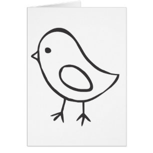 Poulet de bébé dans le croquis noir et blanc