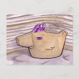 Poulet de la carte postale en pierre
