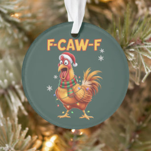 Poulet de Noël criant F drôle F caw 