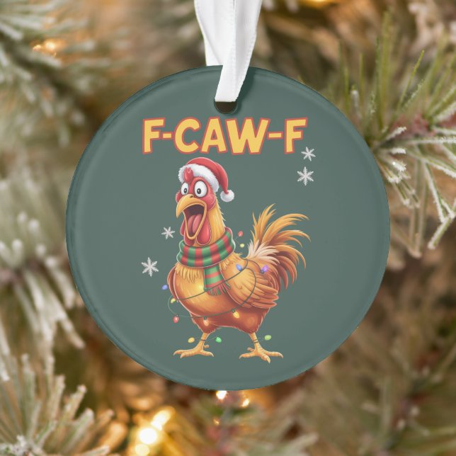 Poulet de Noël criant F drôle F Caw  (Arbre)