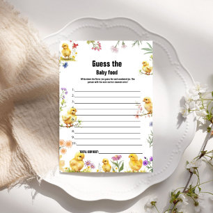 Poulet Devinez La Carte De Jeu Baby shower Aliment