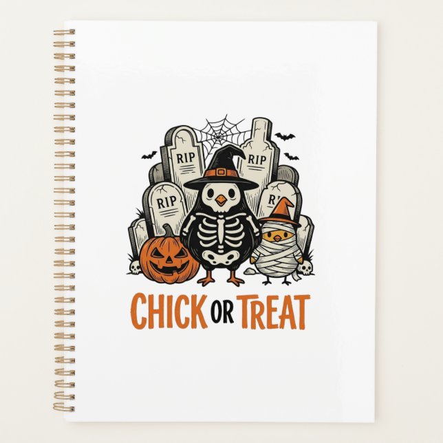 Poulet drôle ou traiter Graphique de poulet Hallow (Devant)