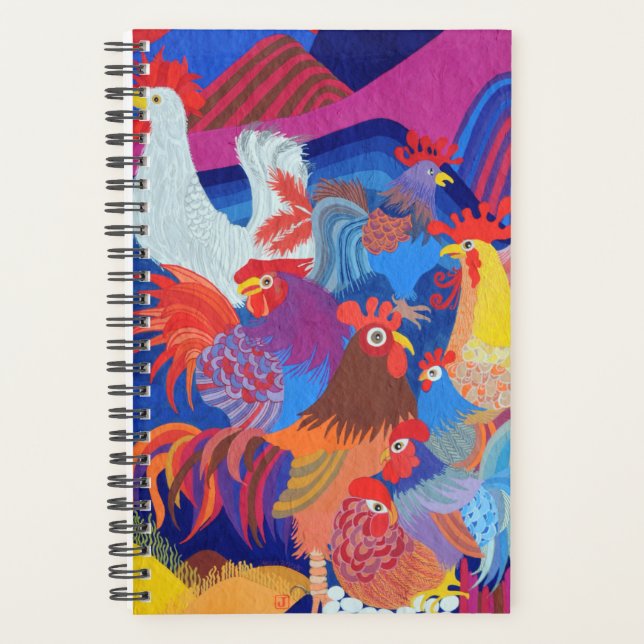 Poulet et coqs (Devant)