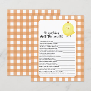 Poulet - jeux - 20 questions sur les parents