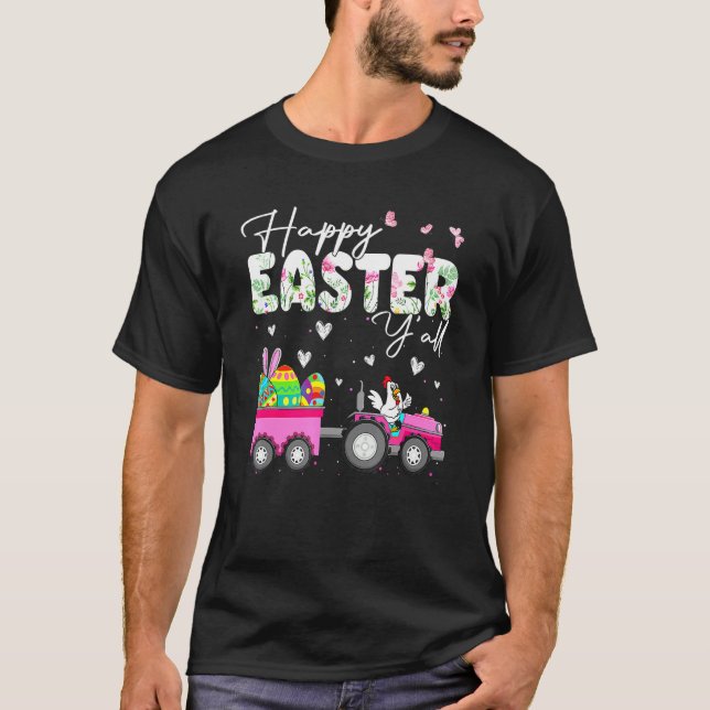 Poulet Joyeuses Pâques à tous T-shirts de Pâques E (Devant)