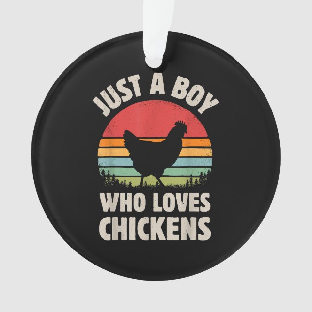 Poulet Juste Un Garçon Qui Aime Rétro Animal De Fe (devant)