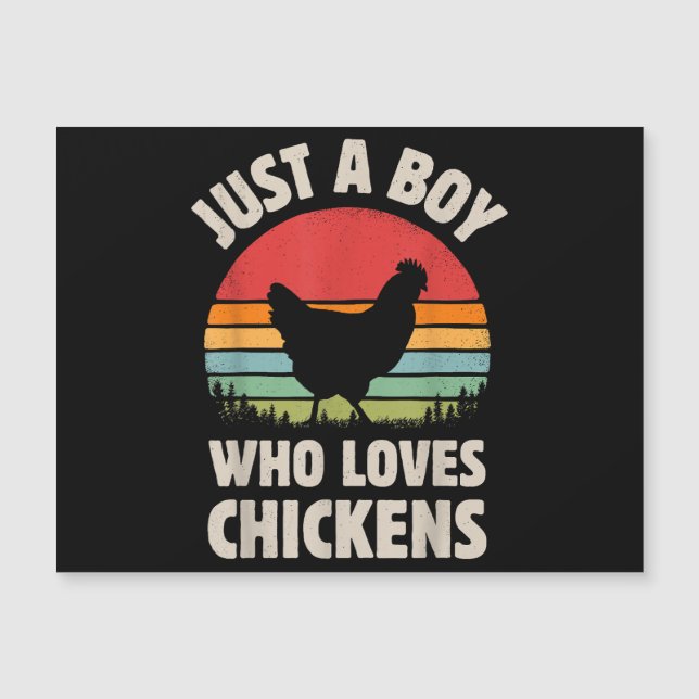 Poulet Juste Un Garçon Qui Aime Rétro Animal De Fe (Devant)