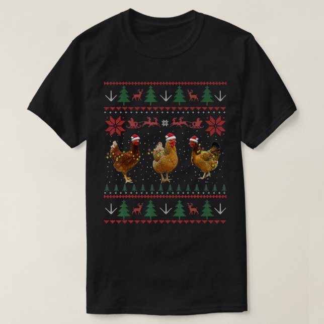 Poulet moche de Noël Sweat drôle de poulet Noël (Design devant)