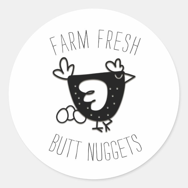 Poulet "Nuggets de beurre frais de ferme" Stickers (Devant)