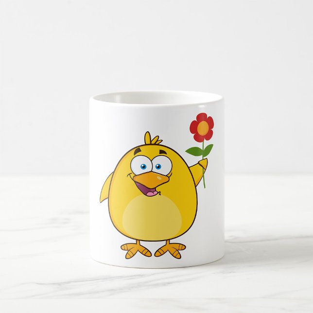 Poulet Tenant Une Mug Fleur (Créateur téléchargé)