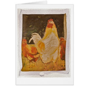 Poulets dans la cour