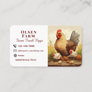 Poulets et poulets rustiques Cartes de visite